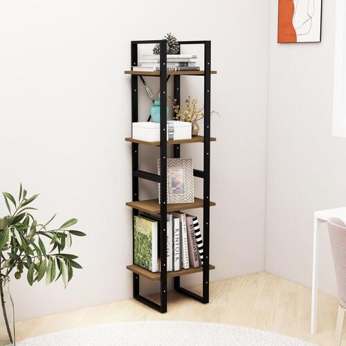 Bogreol 40x30x140 cm 4 hylder massivt fyrretræ