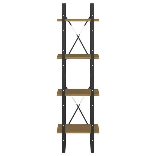 Bogreol 40x30x140 cm 4 hylder massivt fyrretræ