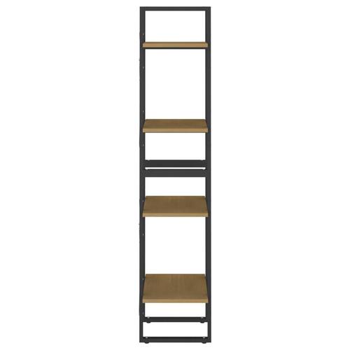 Bogreol 40x30x140 cm 4 hylder massivt fyrretræ