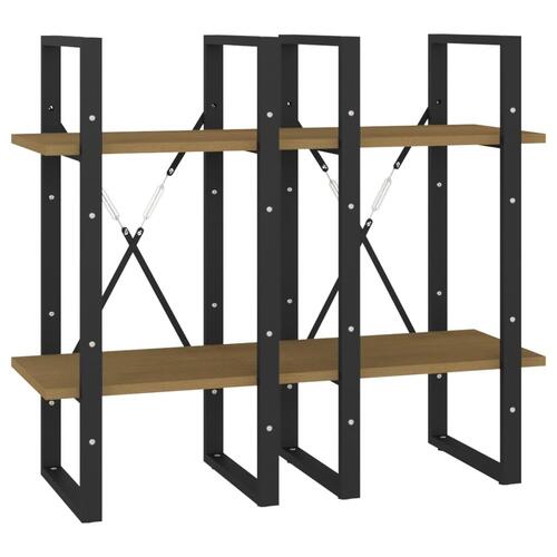 Bogreol 40x30x140 cm 4 hylder massivt fyrretræ