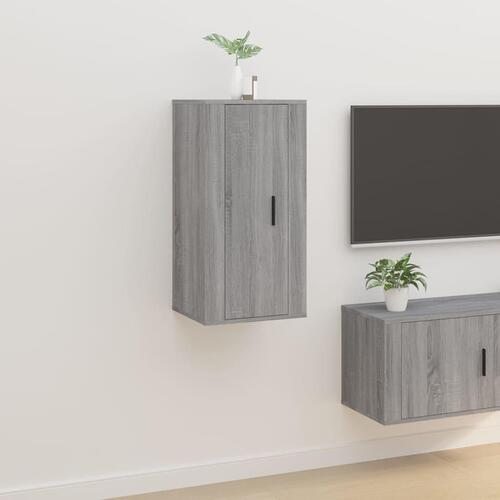 Væghængt tv-skab 40x34,5x80 cm grå sonoma