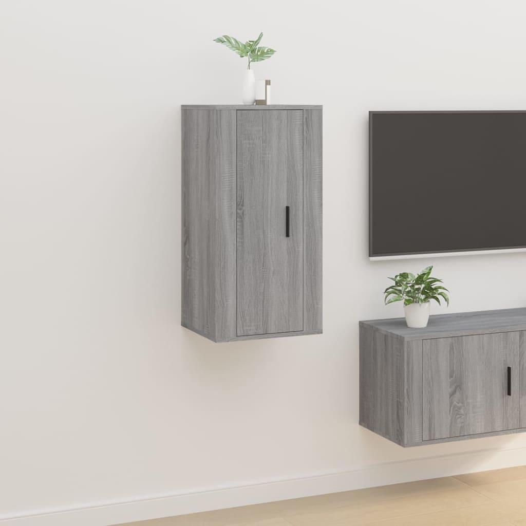 Væghængt tv-skab 40x34,5x80 cm grå sonoma