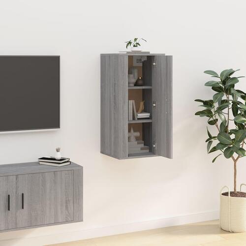 Væghængt tv-skab 40x34,5x80 cm grå sonoma