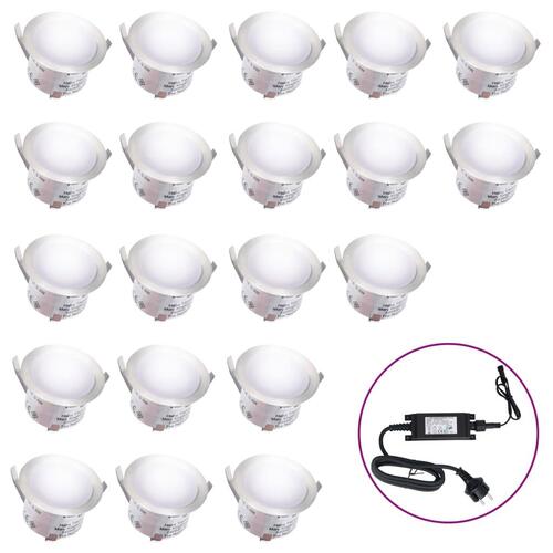 LED-jordlys 20 stk. kold hvid