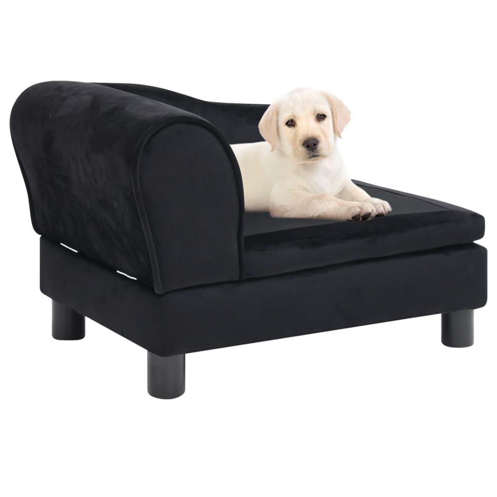 Hundesofa 57x34x36 cm plys sort