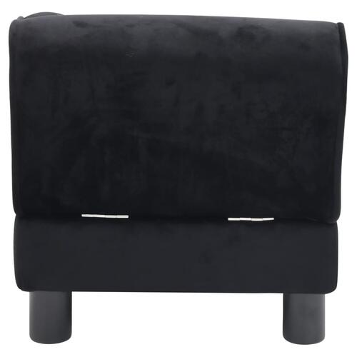 Hundesofa 57x34x36 cm plys sort