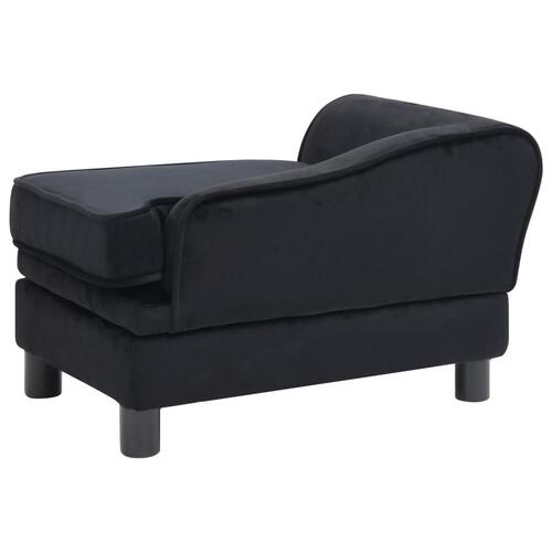 Hundesofa 57x34x36 cm plys sort