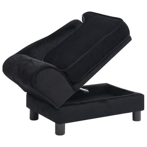 Hundesofa 57x34x36 cm plys sort