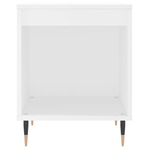 Sengebord 40x35x50 cm konstrueret træ hvid