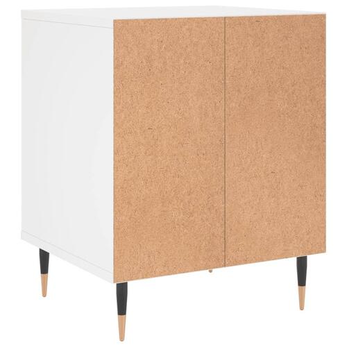 Sengebord 40x35x50 cm konstrueret træ hvid