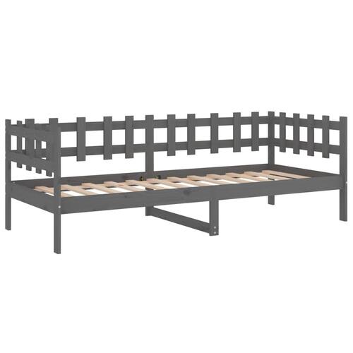 Daybed 80x200 cm massivt fyrretræ grå