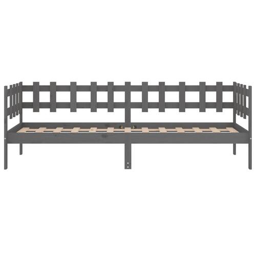 Daybed 80x200 cm massivt fyrretræ grå
