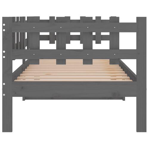 Daybed 80x200 cm massivt fyrretræ grå