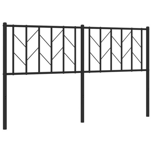 Sengegavl 150 cm metal sort