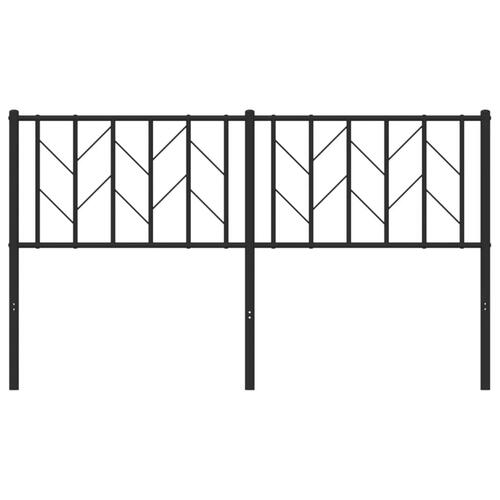 Sengegavl 150 cm metal sort