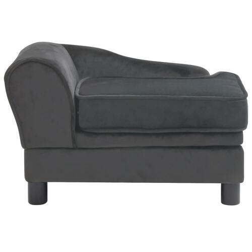 Hundesofa 57x34x36 cm plys mørkegrå