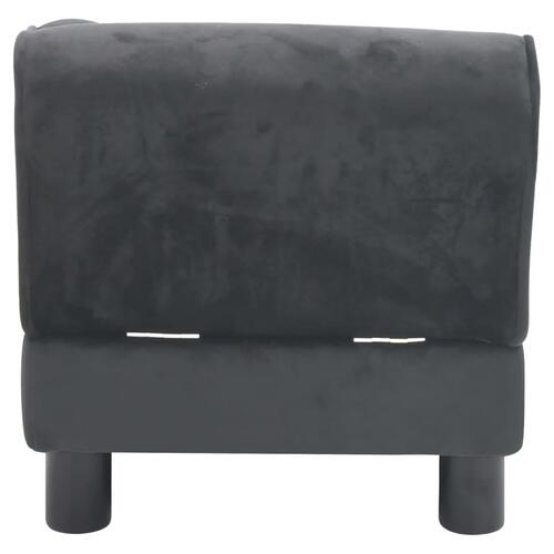 Hundesofa 57x34x36 cm plys mørkegrå