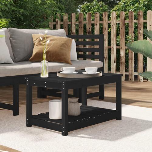 Havebord 82,5x50,5x45 cm massivt fyrretræ sort