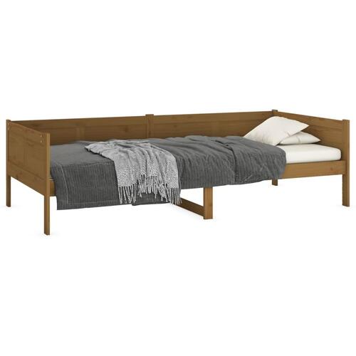 Daybed 80x200 cm massivt fyrretræ gyldenbrun
