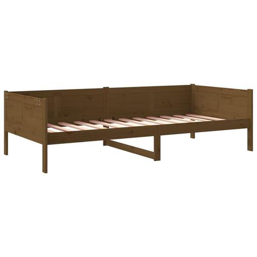 Daybed 80x200 cm massivt fyrretræ gyldenbrun