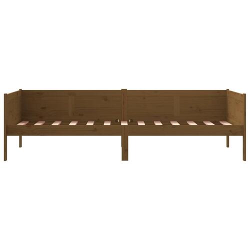 Daybed 80x200 cm massivt fyrretræ gyldenbrun