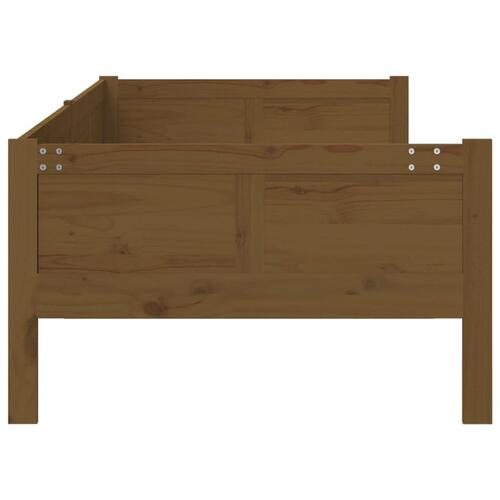 Daybed 80x200 cm massivt fyrretræ gyldenbrun