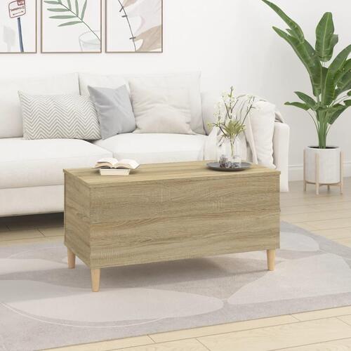 Sofabord 90x44,5x45 cm konstrueret træ sonoma-eg