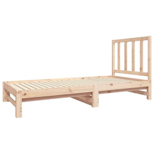 Daybed med udtræk 2x(90x190) cm massivt fyrretræ