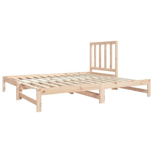 Daybed med udtræk 2x(90x190) cm massivt fyrretræ