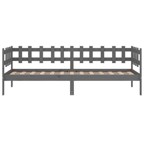 Daybed 90x200 cm massivt fyrretræ grå