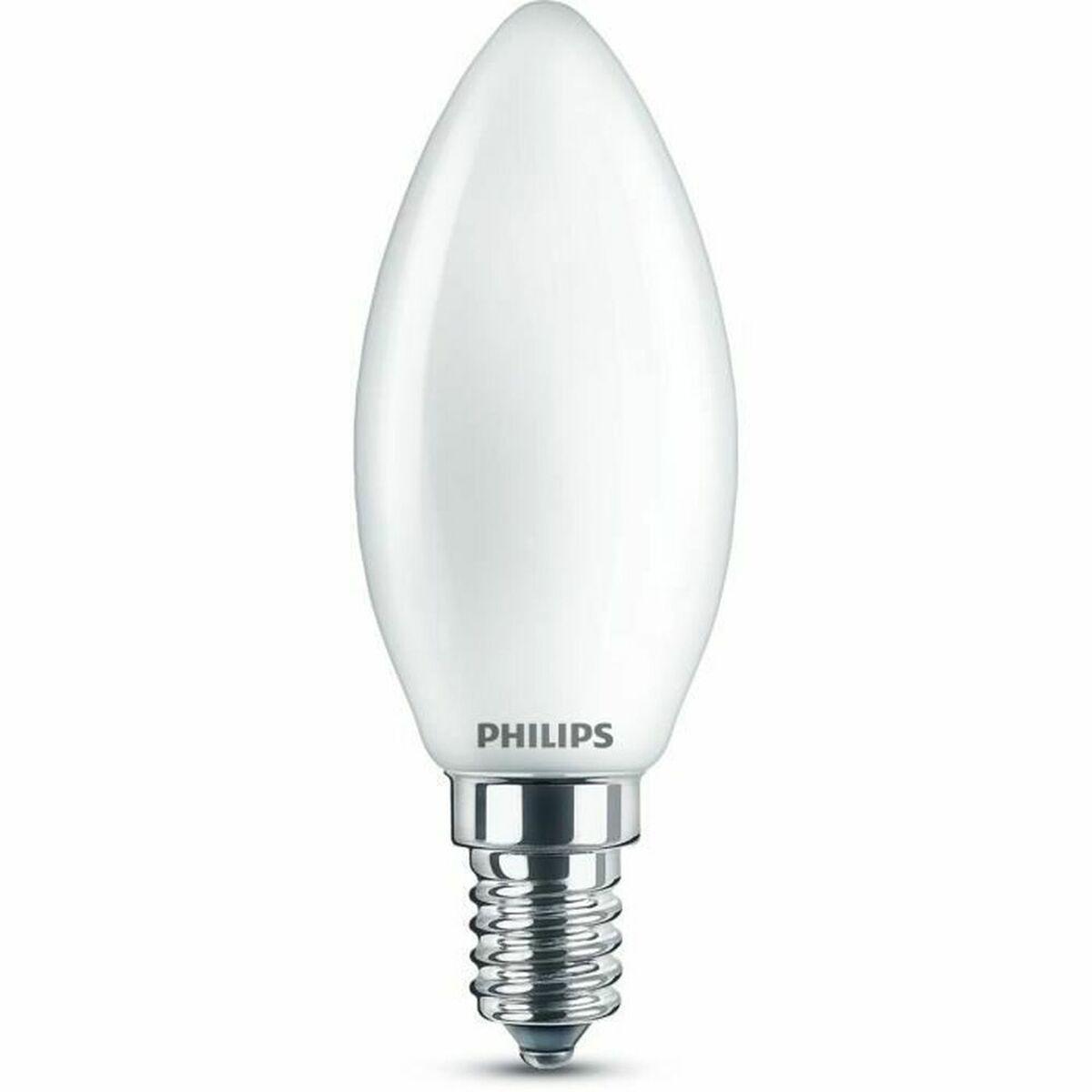 Philips LED stearinlys E14 4,3 W - 470 lm, 2700 K (3,5 × 9,7 cm)
