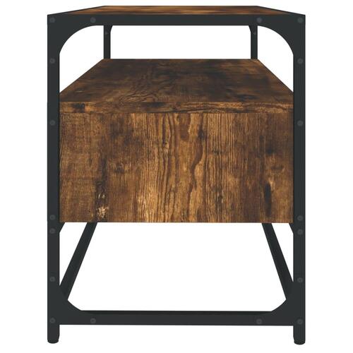 Tv-bord 80x35x45 cm konstrueret træ røget egetræsfarve