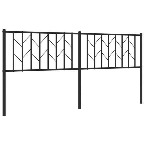 Sengegavl 180 cm metal sort