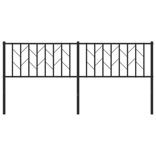 Sengegavl 180 cm metal sort