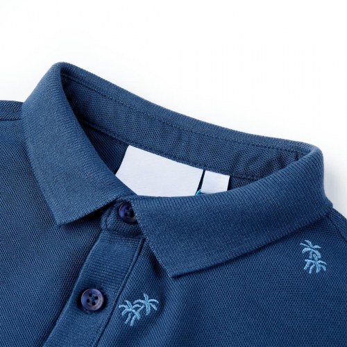 Poloshirt til børn str. 116 - mørkeblå