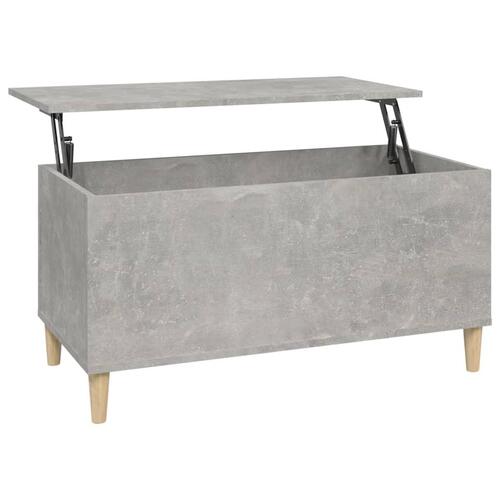 Sofabord 90x44,5x45 cm konstrueret træ betongrå