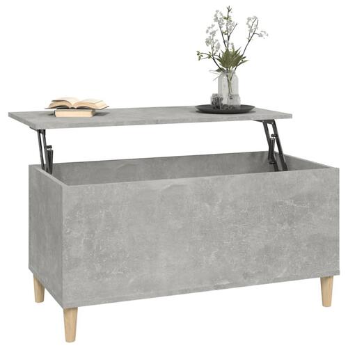 Sofabord 90x44,5x45 cm konstrueret træ betongrå