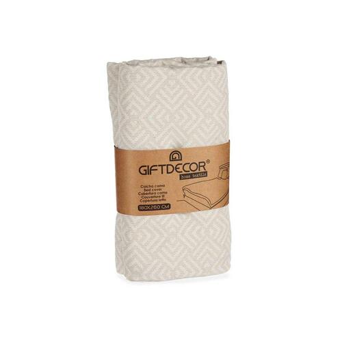 Sengetæppe (vattæppe) Geometri 180 x 260 cm Beige (4 enheder)