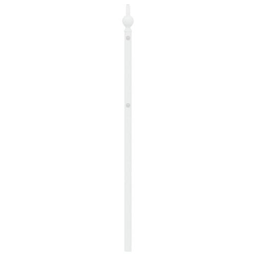 Sengegavl 193 cm metal hvid