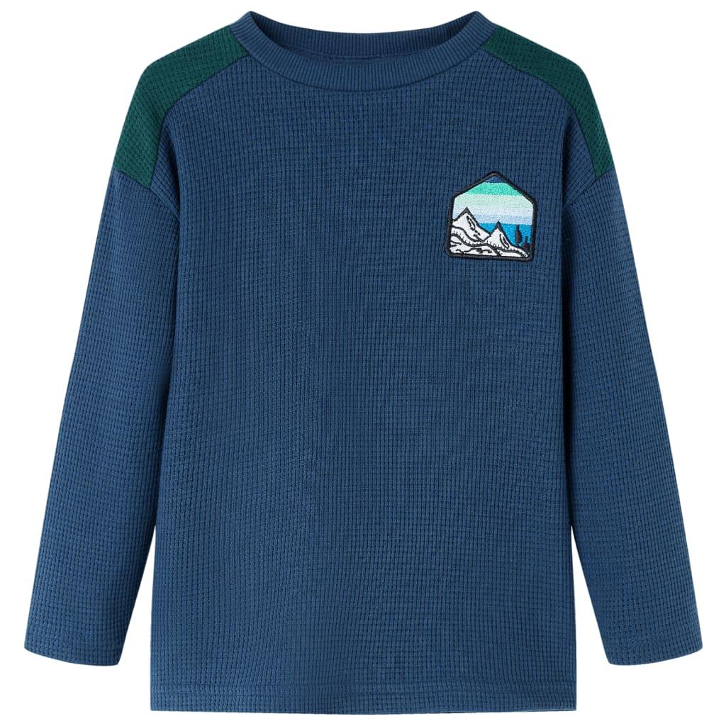 Sweatshirt til børn str. 140 marineblå billede
