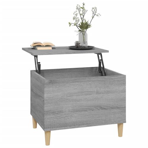 Sofabord 60x44,5x45 cm konstrueret træ Grå sonoma-eg