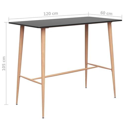 Barbord 120x60x105 cm sort