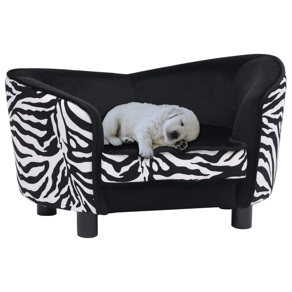 Hundesofa 68x38x38 cm plys sort