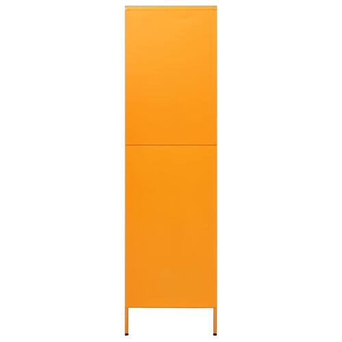 Garderobeskab 90x50x180 cm stål sennepsgul