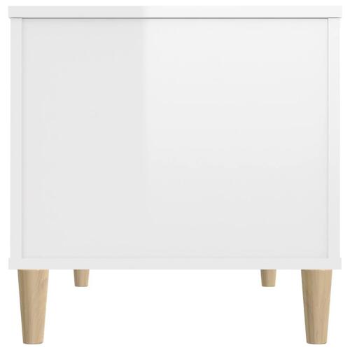 Sofabord 90x44,5x45 cm konstrueret træ hvid højglans