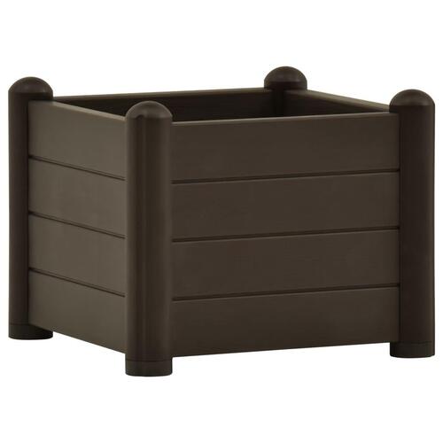 Højbed 43x43x35 cm PP mokkafarvet