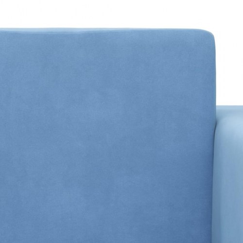 Sofaseng til børn blødt plys blå