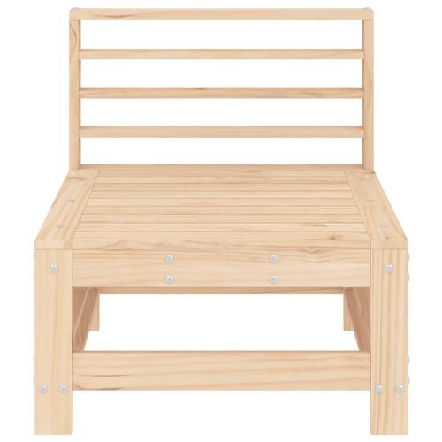 Midtermodul til havesofa massivt fyrretræ