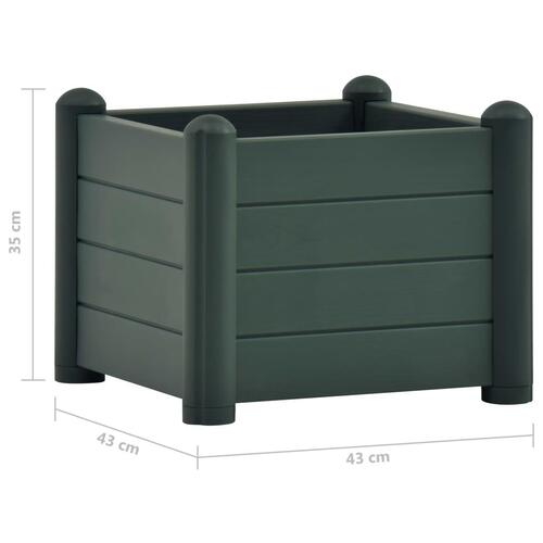 Højbed 43x43x35 cm PP grøn