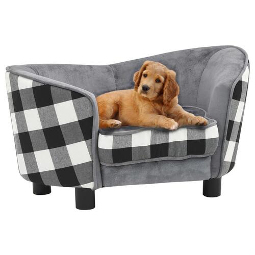 Hundesofa 68x38x38 cm plys grå